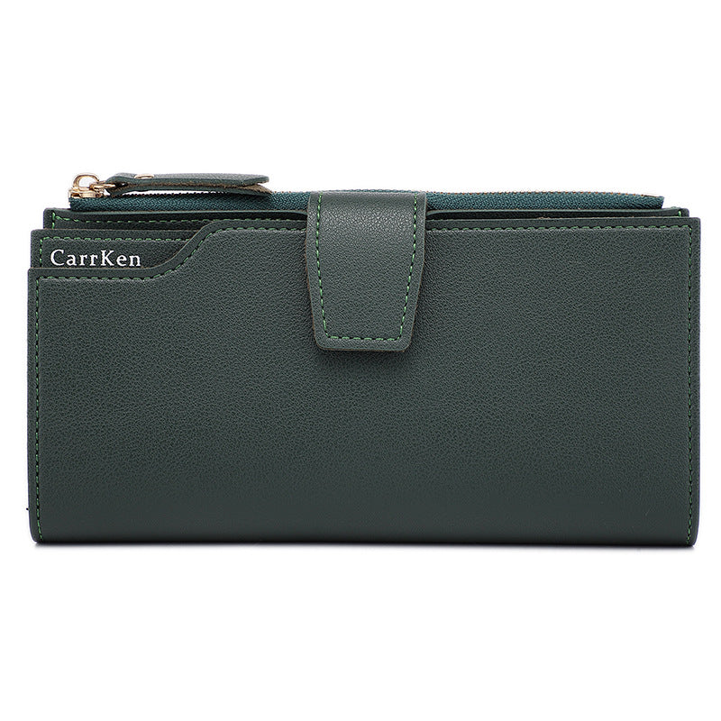 Multifunctional Tri-fold Zipper Card Holder Purse