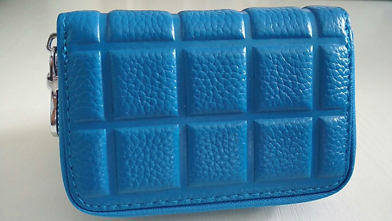 Multifunctional Cowhide Coin Purse with Double Zipper