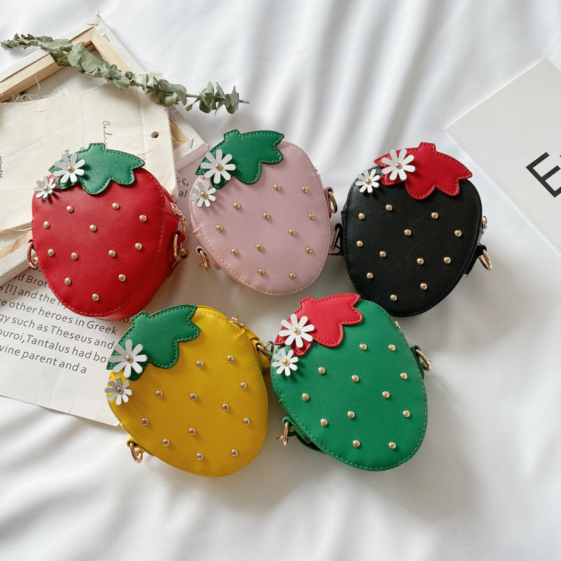 Strawberry-Shaped Messenger Bag and Coin Purse