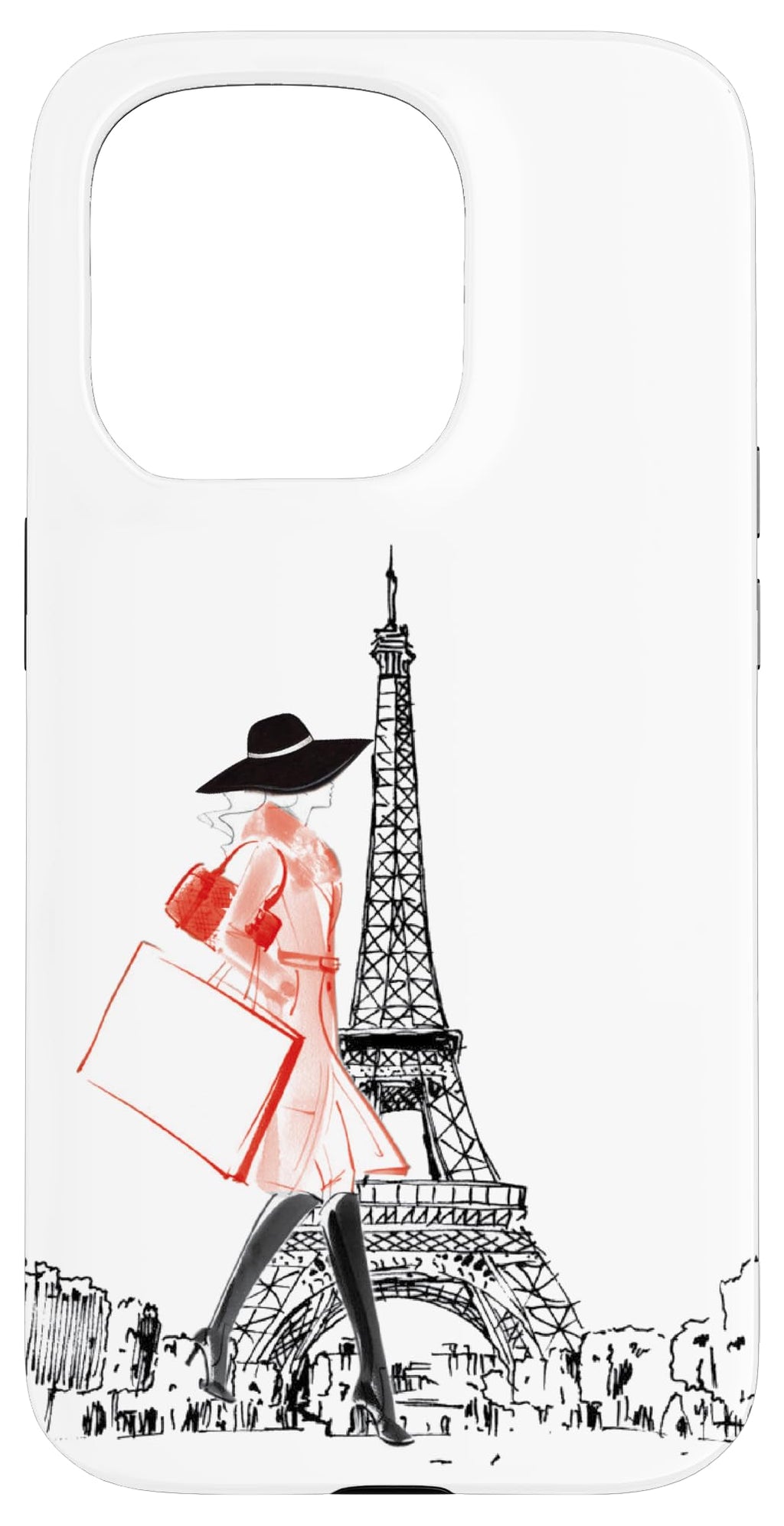 iPhone 15 Pro vintage Paris woman - Eiffel tower Case
