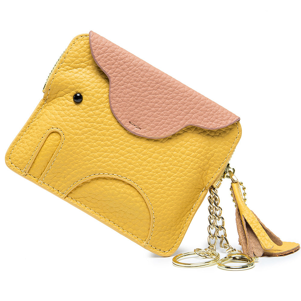 Cute Mini Genuine Leather Elephant Coin Purse