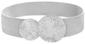 BAOKELAN Women Wide Stretchy Waist Belts Elastic Cinch Belt for Dresses Bling Silver 80CM