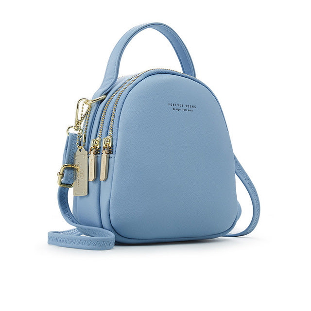 Fashion Leather Mini Backpack Purse for Women