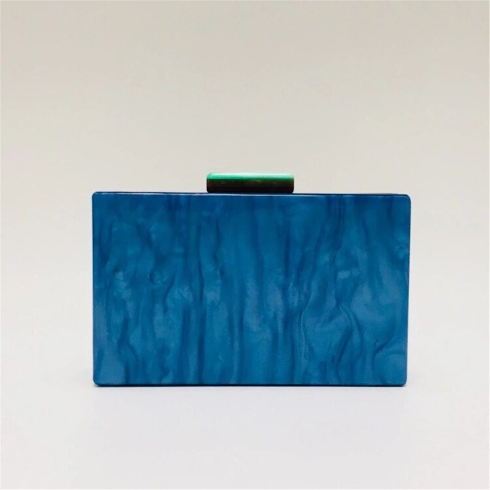 Luxury Multi-Color Acrylic Evening Clutch Purse