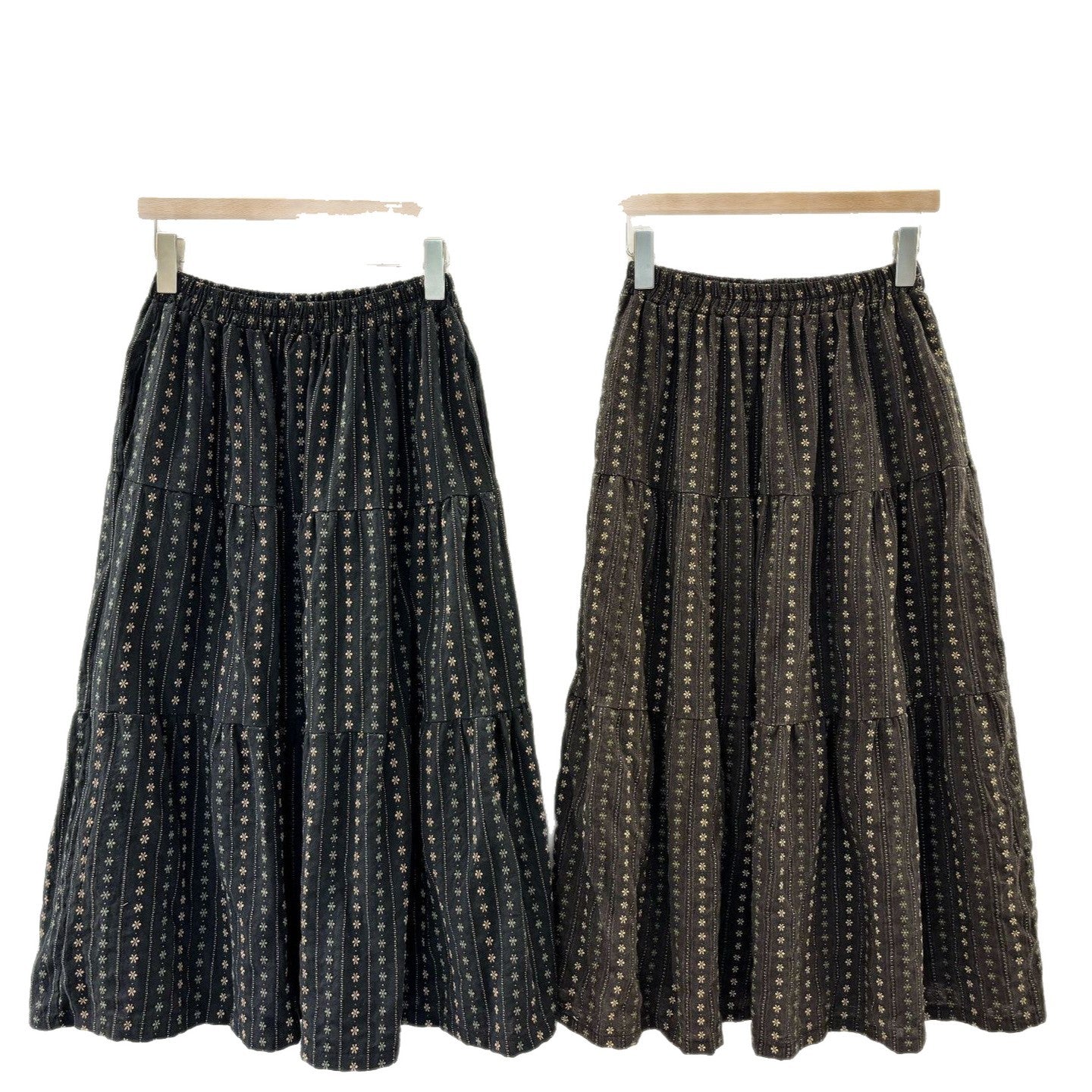 Loose mid length skirt