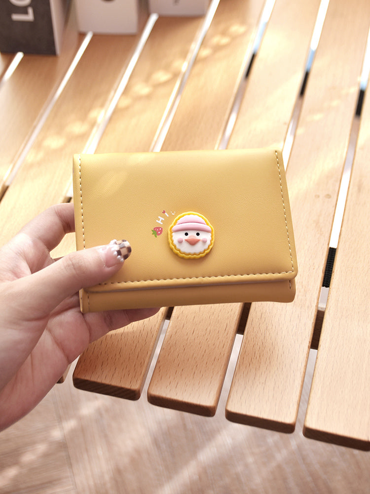 Cute Tri-fold Thin Coin Purse for Women