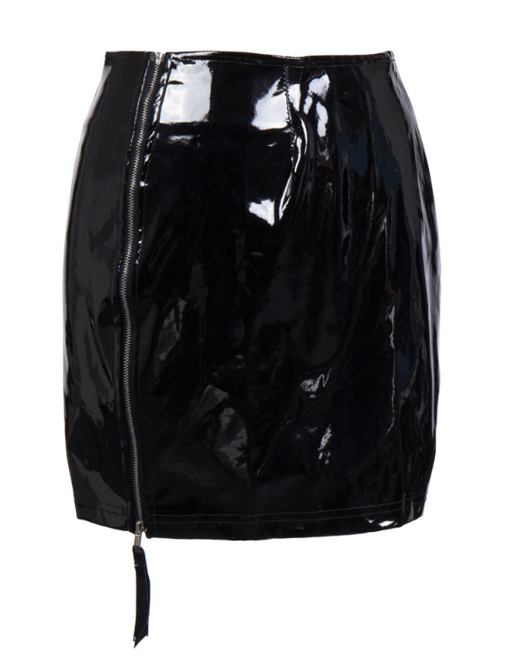 Fashion Sexy Patent Leather Skirt