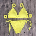 Lace Trim Bikini - Sexy Floral Swimwear