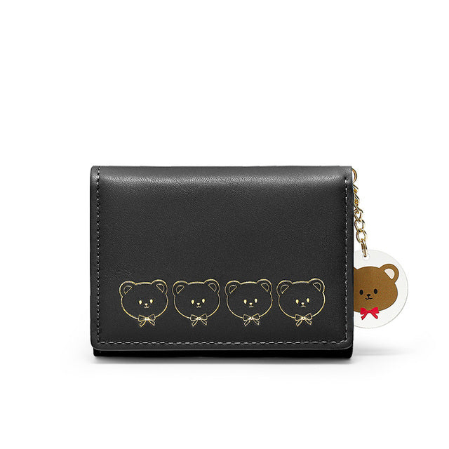 Small Three-Fold Women's Folding Card Purse