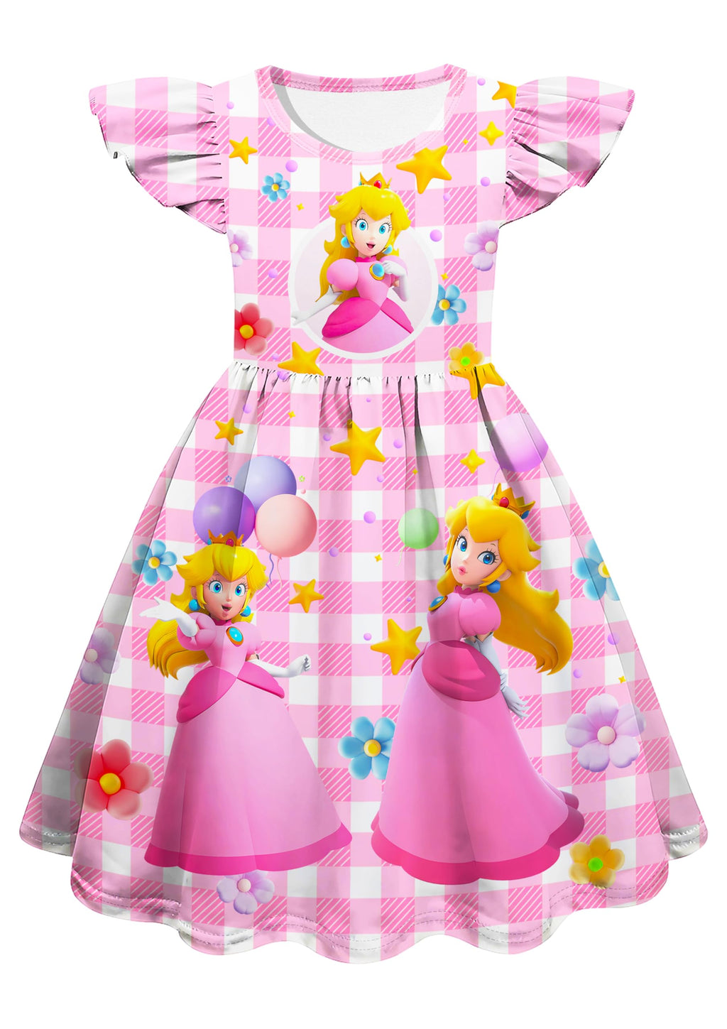 Girls Princess Dress Kids Cartoon Graphic Outfit Toddler Birthday Dresses