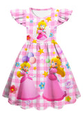 Girls Princess Dress Kids Cartoon Graphic Outfit Toddler Birthday Dresses