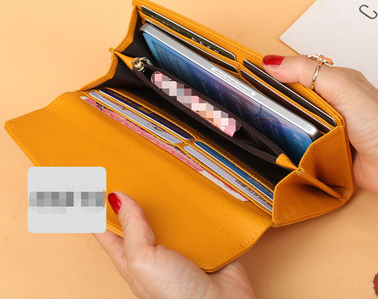 Trendy Korean Style Cowhide Card Coin Purse