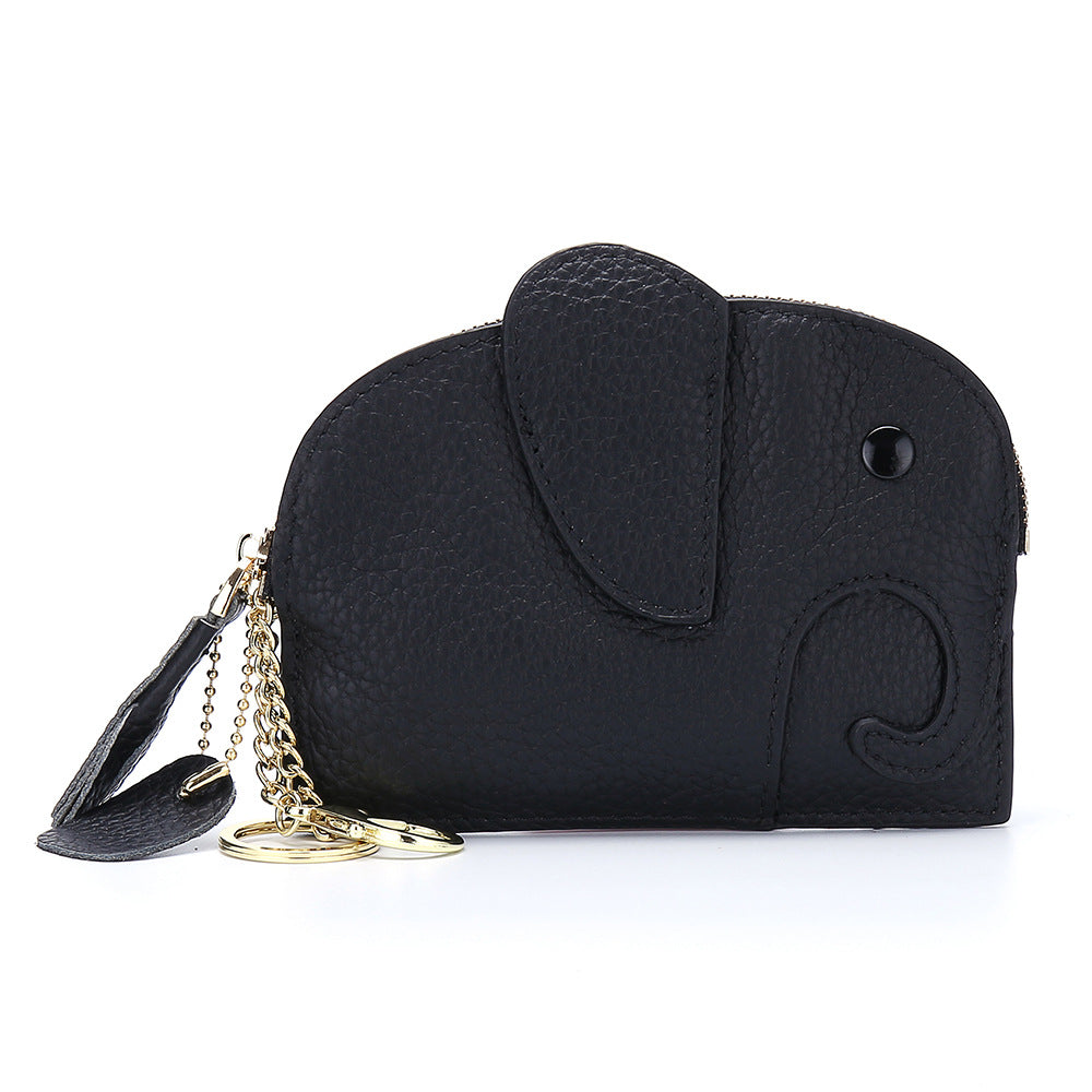 Cute Mini Genuine Leather Elephant Coin Purse