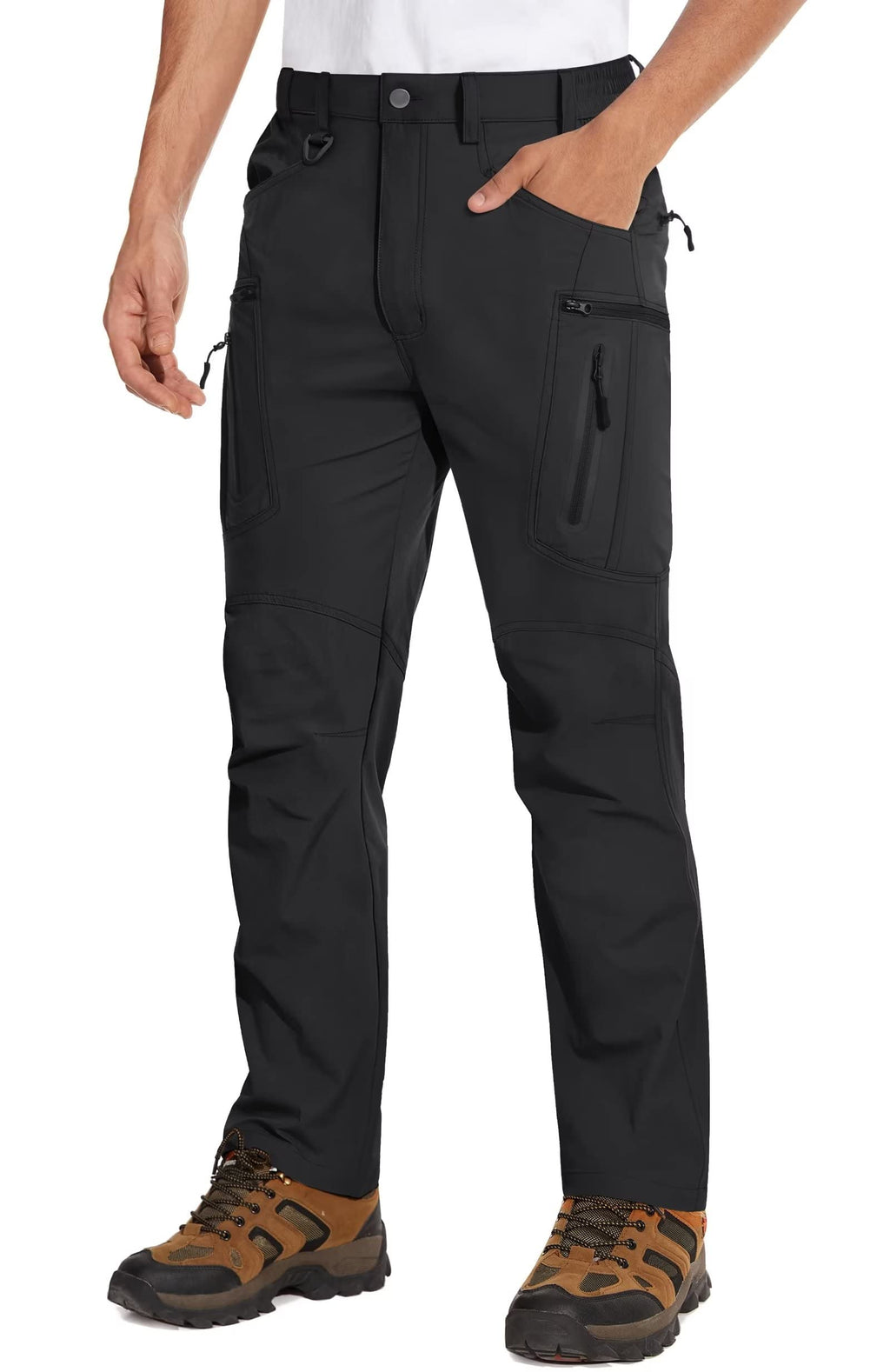 MAGCOMSEN Tactical Pants Men Big and Tall Cargo Pants Quick Dry Pants Mens Hiking Pants Golf Pants for Men Work Pants Military Pants Training Pants Outdoor Pants Black
