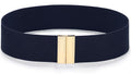 Glamorstar Wide Elastic Stretch Waist Belts for Women Cinch Belt for Dresses Waist 28"-30" Navy