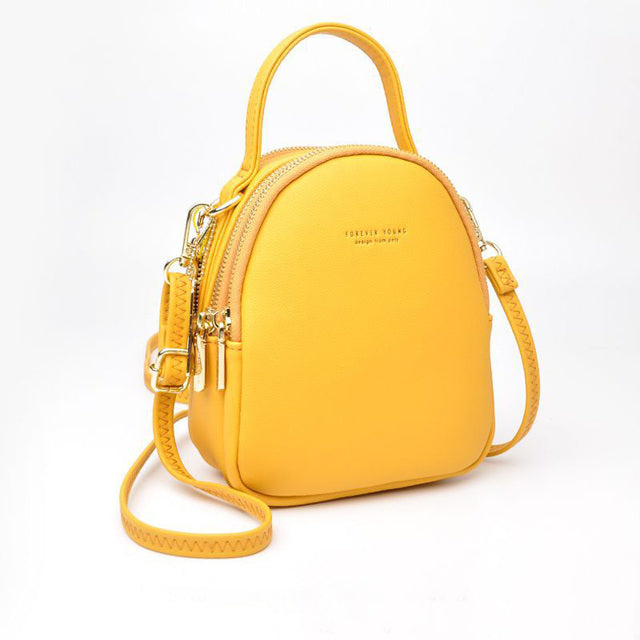 Fashion Leather Mini Backpack Purse for Women