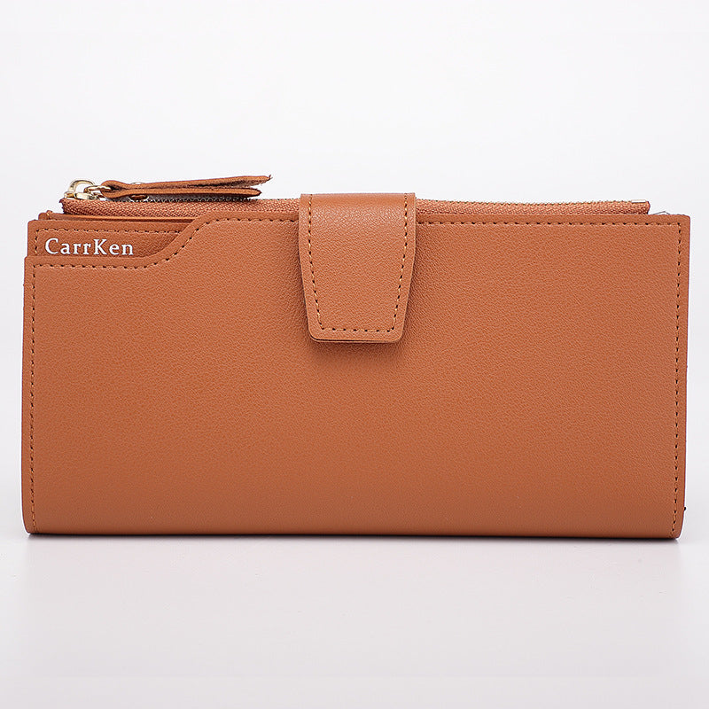 Multifunctional Tri-fold Zipper Card Holder Purse