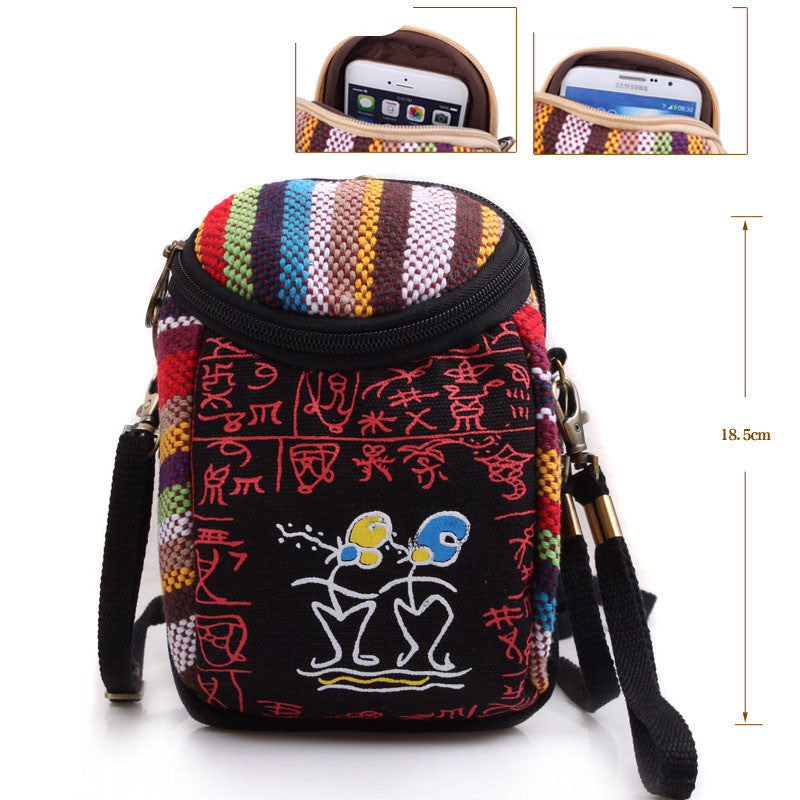 Canvas Mobile Phone Coin Purse