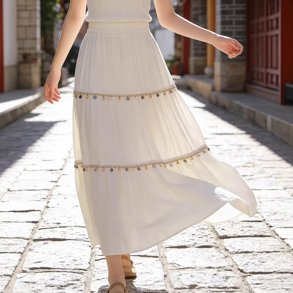 Elastic waist skirt