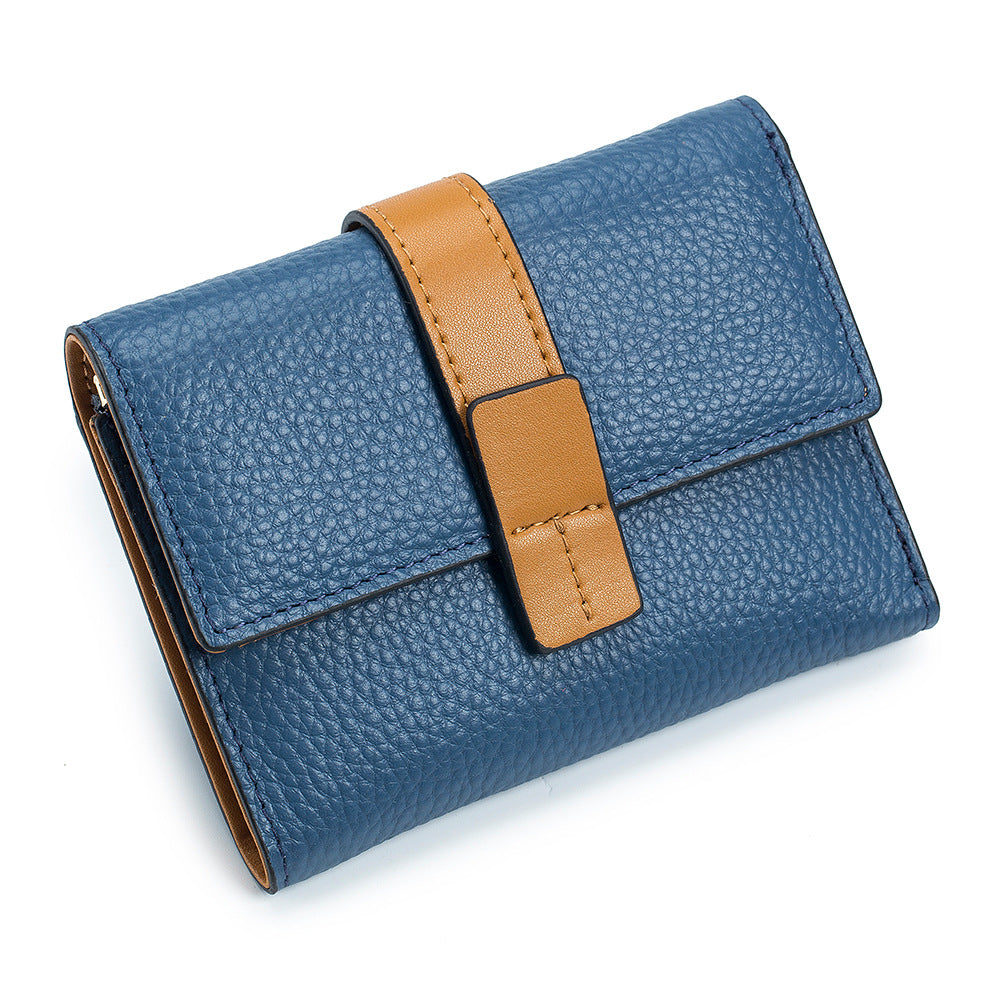 Luxury Women's Leather Tri-Fold Compact Purse