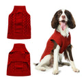 BICOPET Dog Sweaters for Small Male Medium Dogs Boy Girl Female Puppy Sweater Large Dog Sweaters Pet Clothes Christmas Soft Puppies Clothing Winter Warm Outfit for Cat Apparel(RedL)