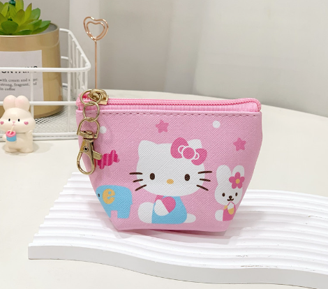 Mini Fruit Cat Coin Purse and Keychain Combo