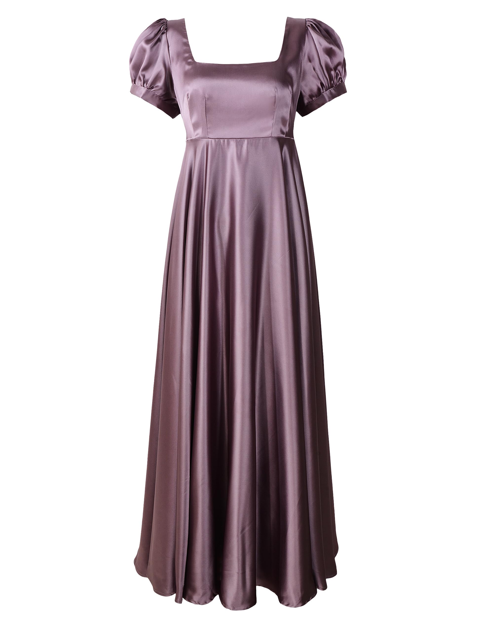 Regency Dresses for Women Bridgerton Dress Jane Austen Ball Gown Empire Waist (Purple US14)