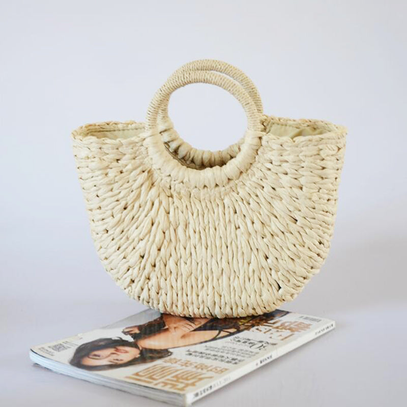 Coin Purse, Key Holder, Straw Woven Bag