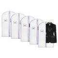 Univivi 40"Garment Bag for StorageShort Dresses Garment Bag for Woman with Clear Window and ID Card Holder for T-shirtCoat JacketWhite/PurpleSet of 5