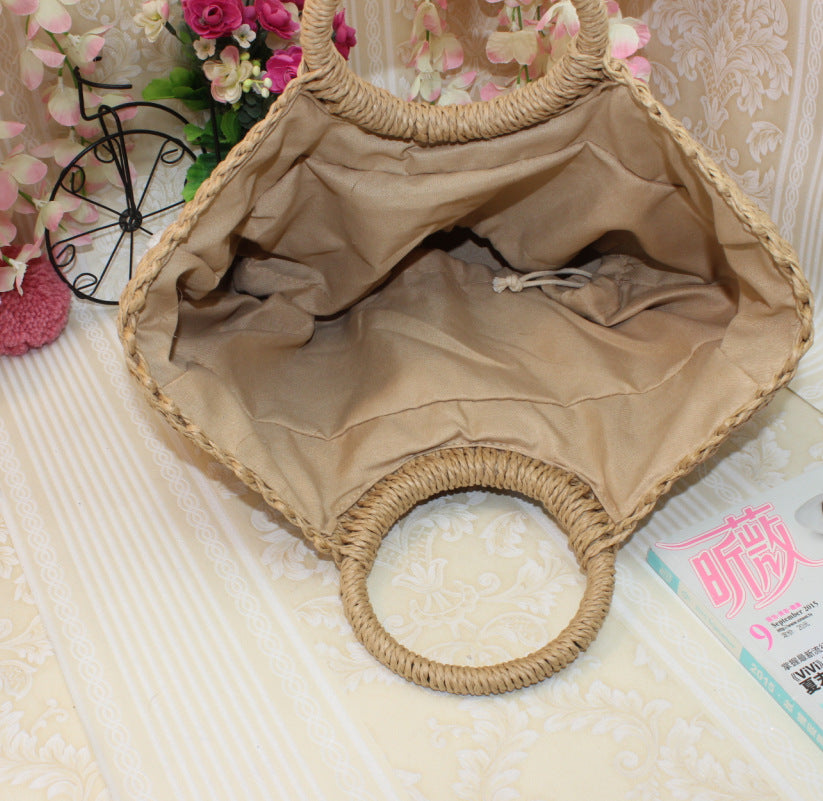 Coin Purse, Key Holder, Straw Woven Bag