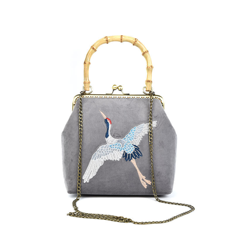 DIY Embroidery Coin Purse Kit with Chain Strap