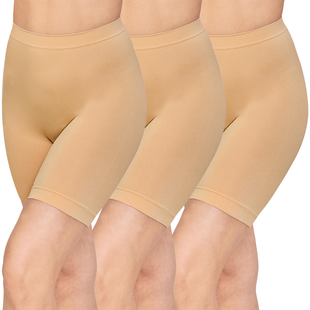 Nalwort Womens Slip Shorts for Under Dresses High Waisted Seamless Smooth Shorts 3 Pack