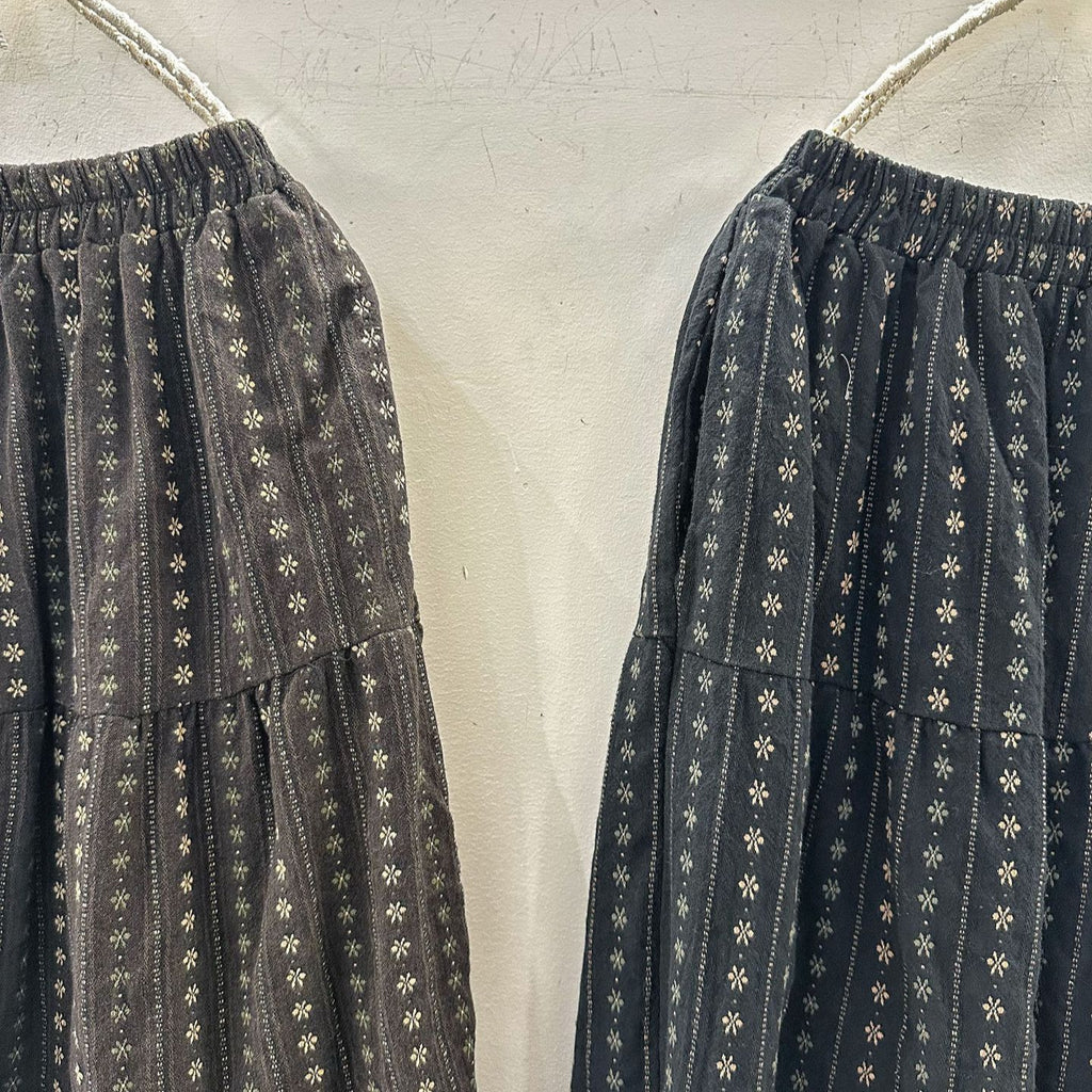 Loose mid length skirt
