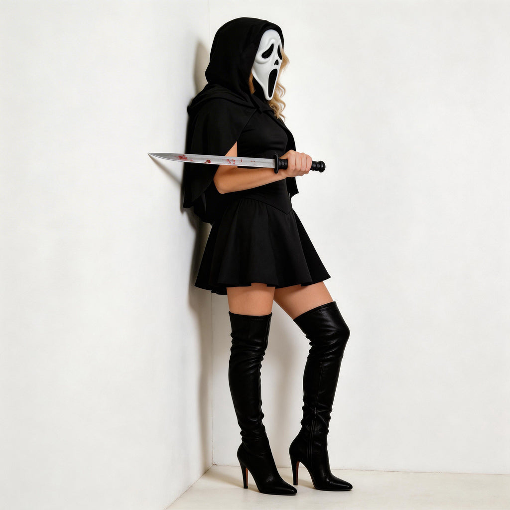 Scream Movie Cosplay Costume Halloween Horror Character Dress for Women Comic Convention Outfit Factory