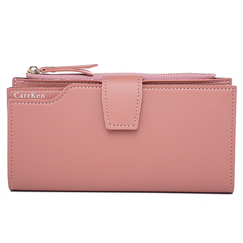 Multifunctional Tri-fold Zipper Card Holder Purse