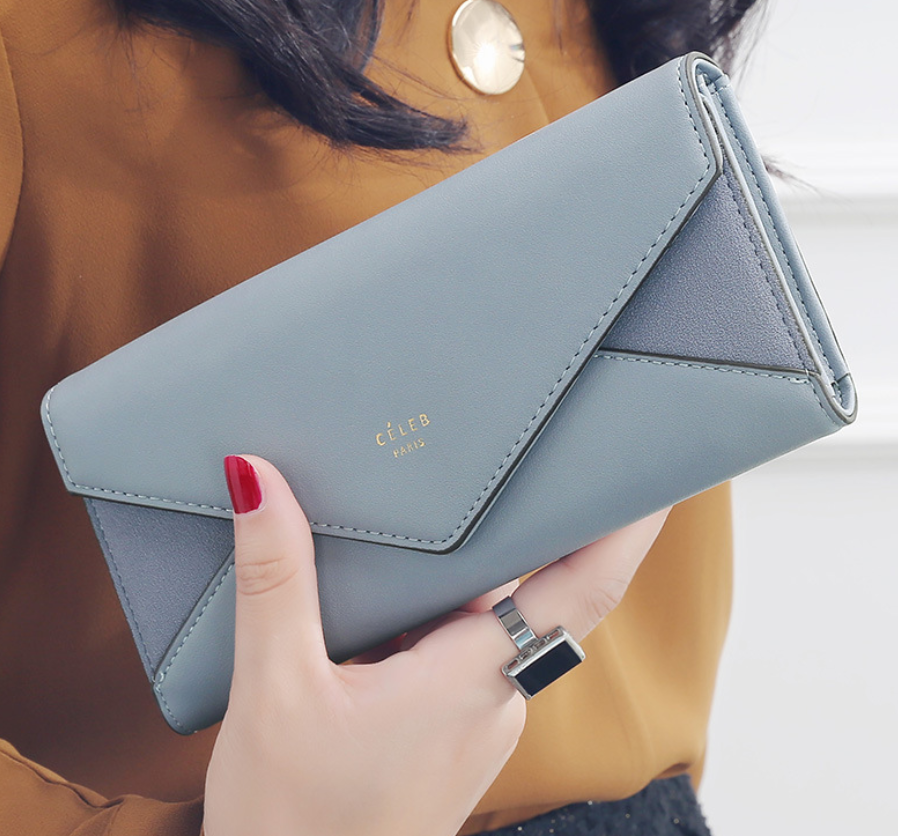 Women's Suede Envelope Wallet and Purse