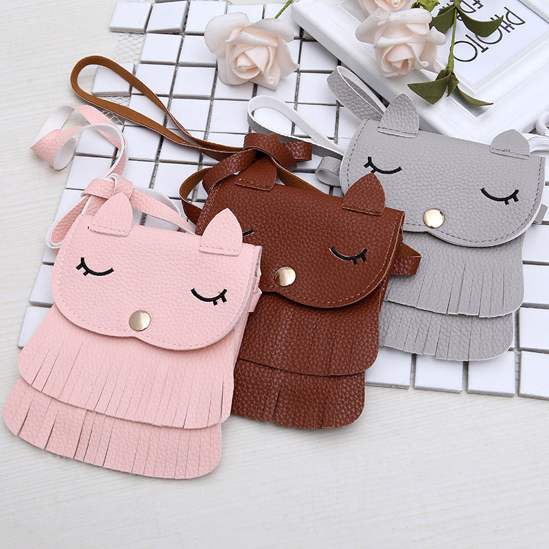 Small Fox Tassel Crossbody Coin Purse