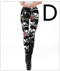 Halloween Skull Frame Digital Print Sexy Leggings