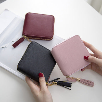 Square Zipper Wallet for Ladies - Coin Purse
