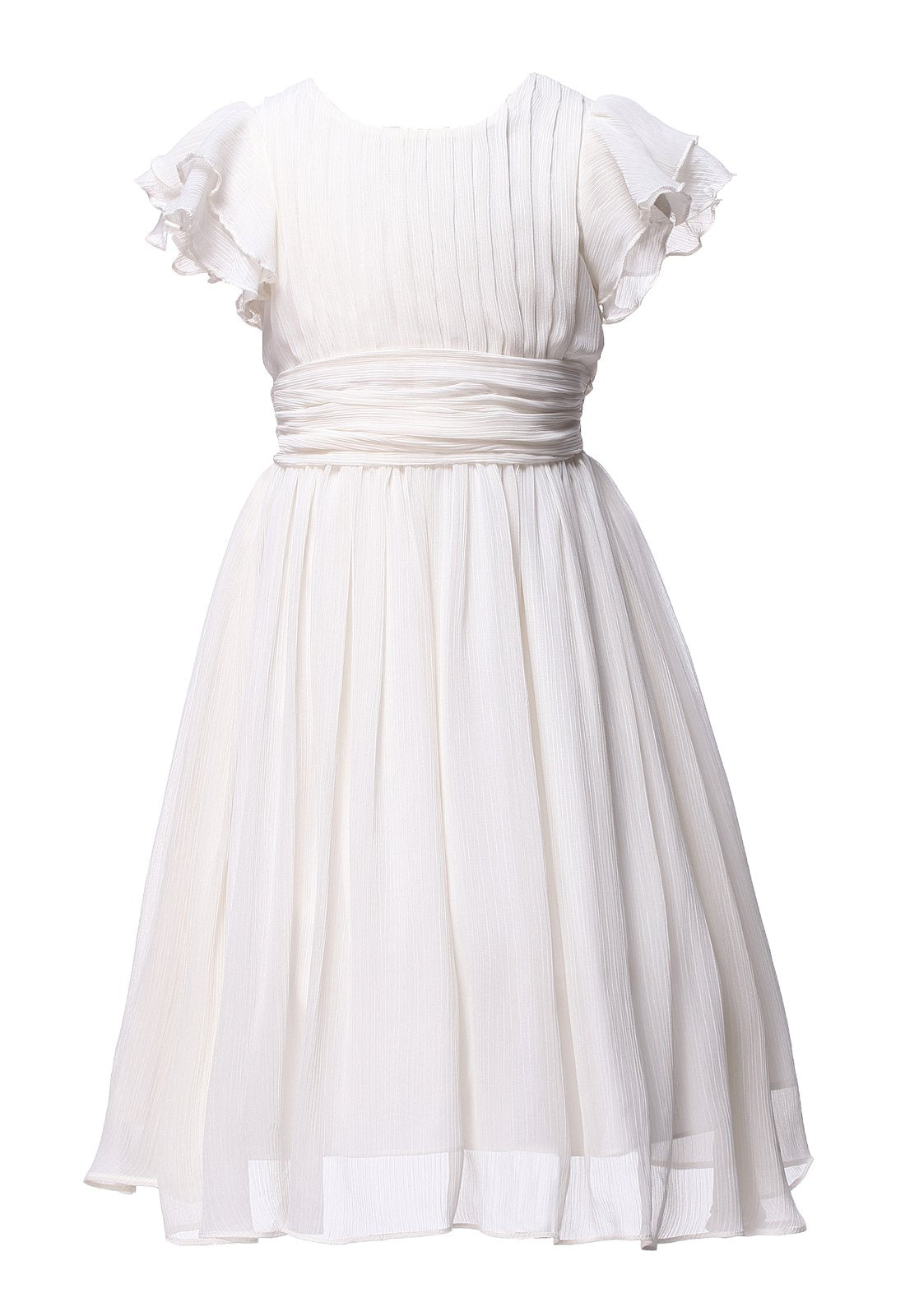 Happy Rose Flower Girls Dress Prom Party Dresses Bridesmaid Dress Ivory Cream 3