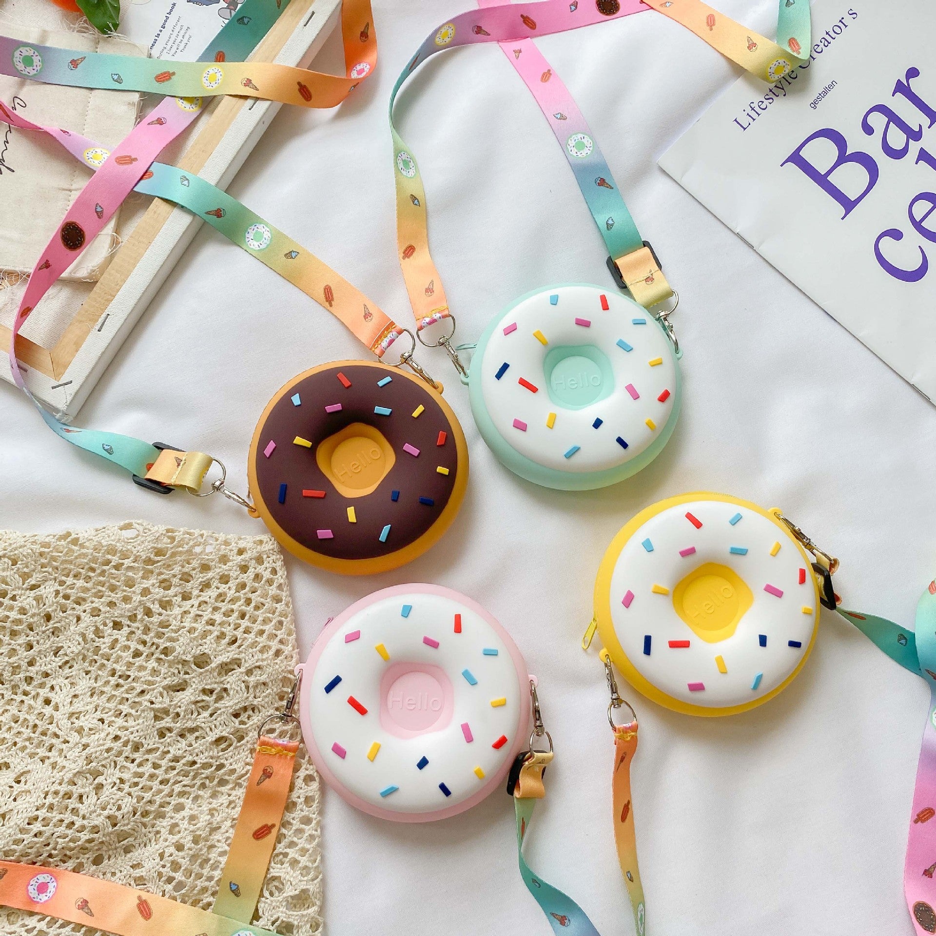Cute Princess Donut Bag & Mini Silicone Coin Purse