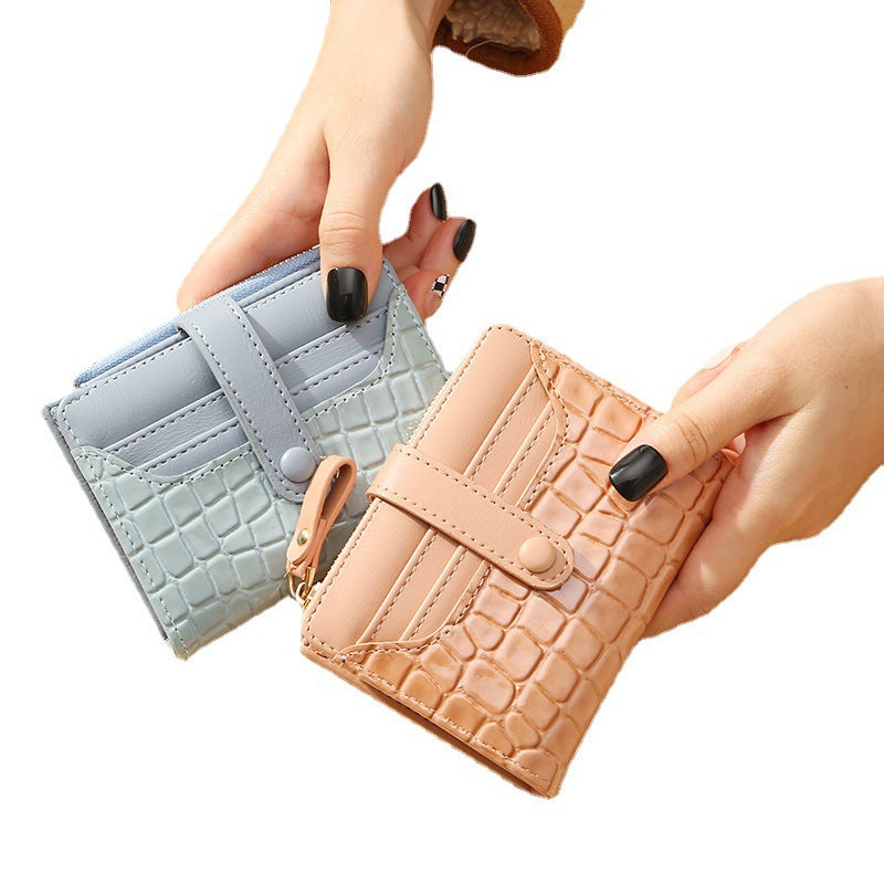 Crocodile Embossed Women's Wallet and Coin Purse