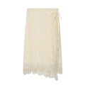 Commuting style elegant lace wrapped skirt