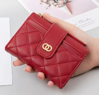 Classic Women's Wallet with Embroidery and Coin Purse