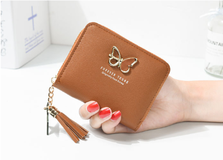 Women's Butterfly Coin Purse with Zipper Wallet
