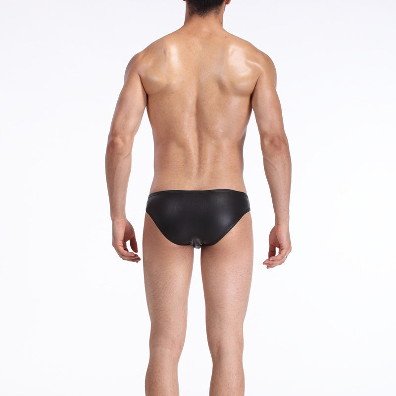 Men's Sexy Faux Leather Briefs & Boxers