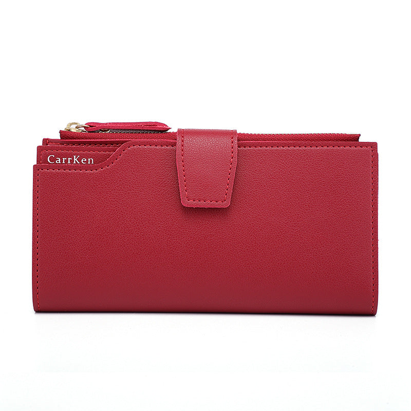Multifunctional Tri-fold Zipper Card Holder Purse