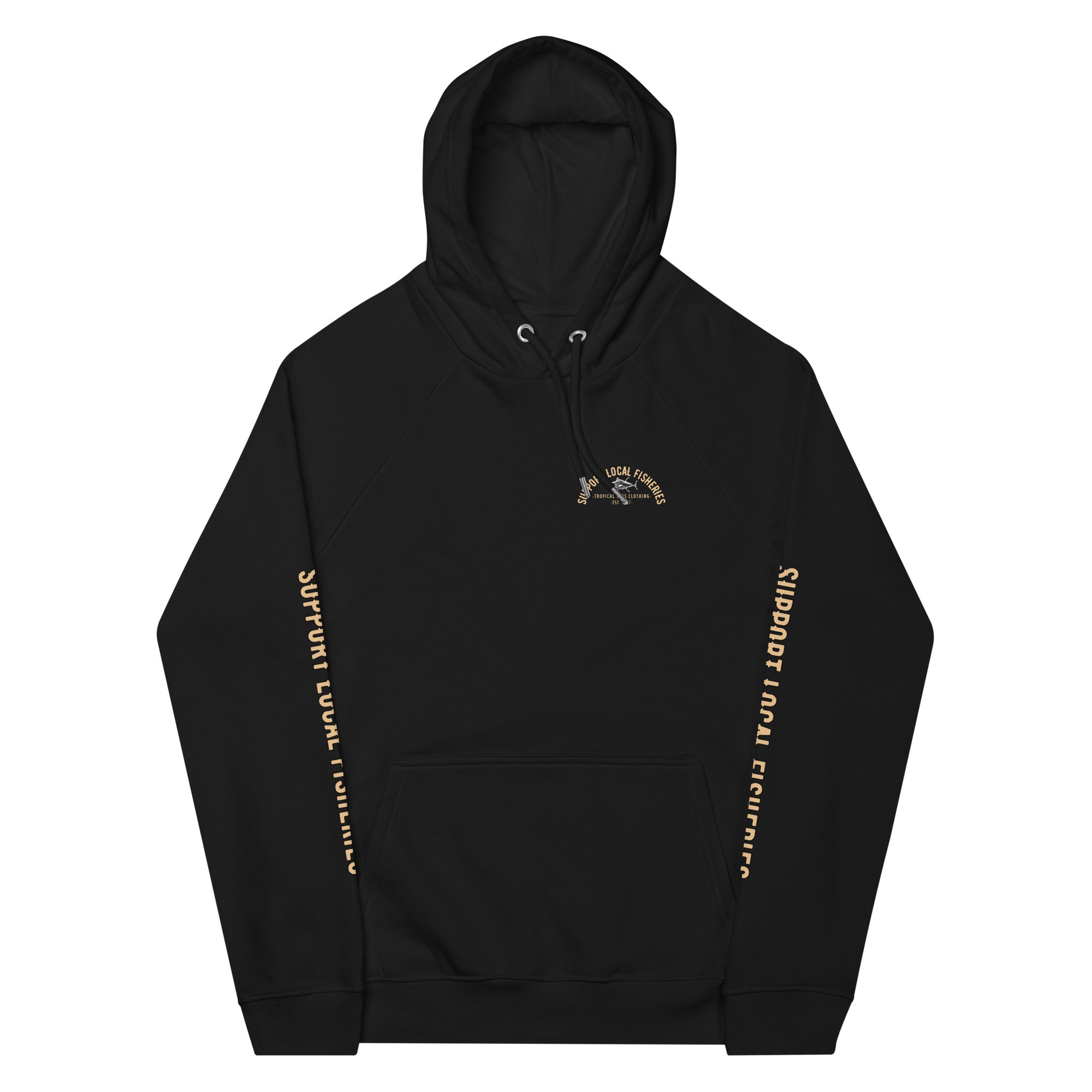 Men's Support Local Fisheries Tuna Eco Raglan Hoodie