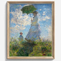 GIFTSFARM Vintage Wall Art (Woman with a parasol 8 x 10 Inch Unframed)