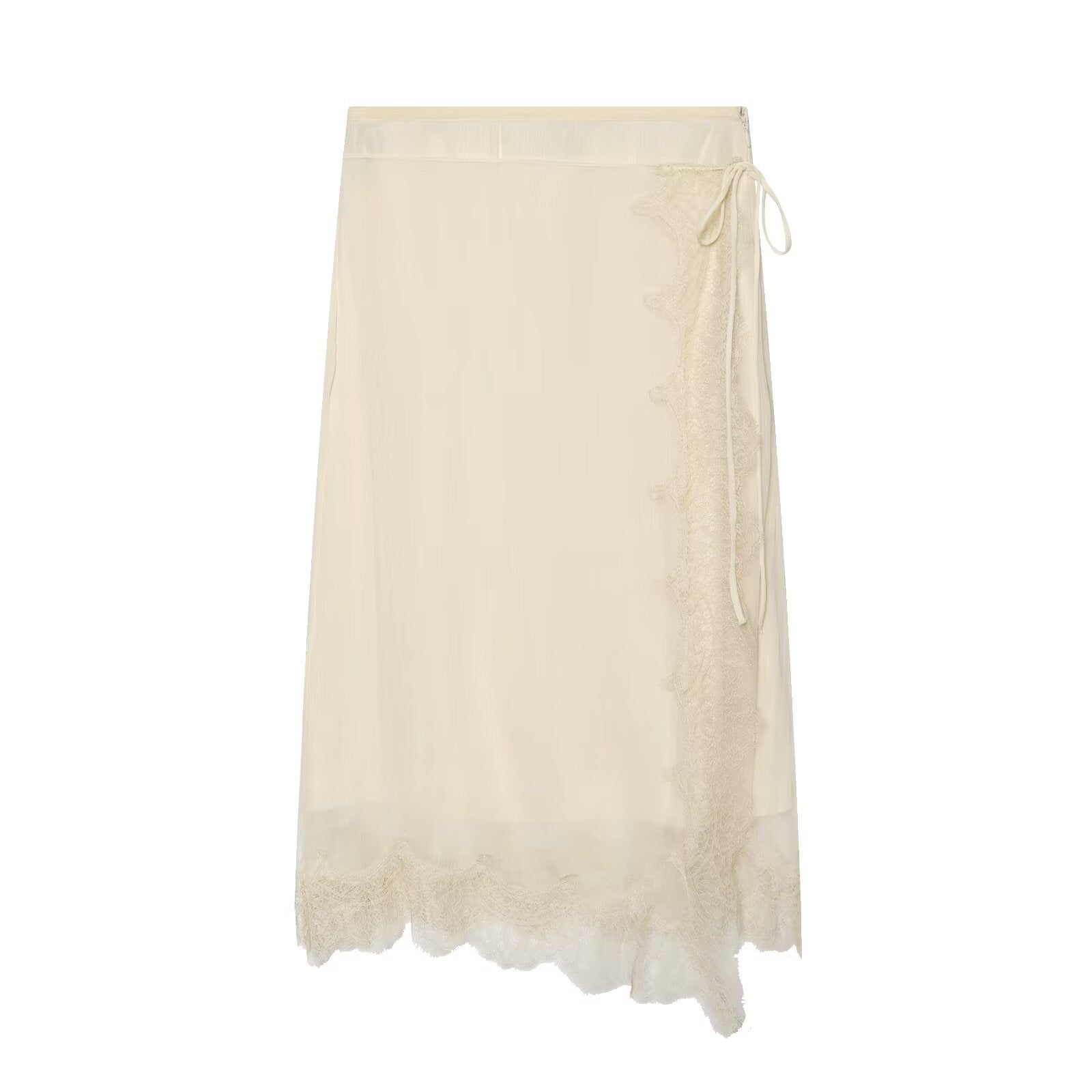 Commuting style elegant lace wrapped skirt